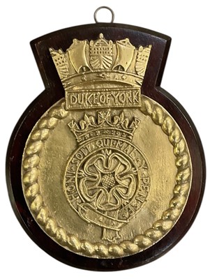 Lot 384 - An early to mid 20th century brass boat badge,...