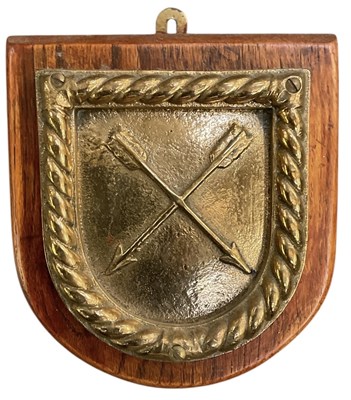 Lot 390 - An early 20th century brass oak mounted boat...