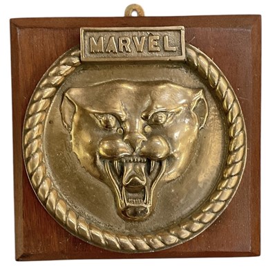 Lot 395 - An early 20th century brass boat badge, 'HMS...