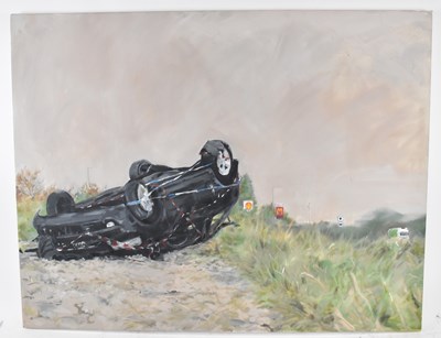 Lot 204 - KATE MIECZKOWSKA; oil on canvas, 'Chicken and...