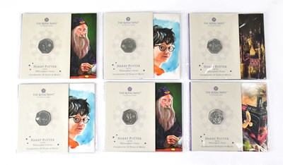 Lot 663 - HARRY POTTER; six Brilliant Uncirculated...