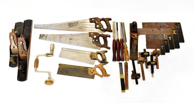 Lot 346 - A good quantity of hand tools, Stanley planes...