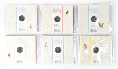 Lot 642 - BEATRIX POTTER; six Brilliant Uncirculated...
