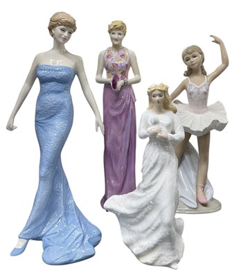 Lot 595 - ROYAL DOULTON; two figures comprising 'Diana...