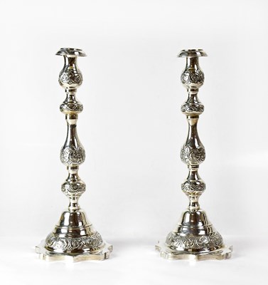 Lot 712 - MOSHE RUBIN; a pair of George V hallmarked...