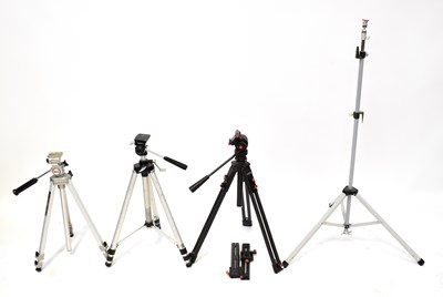 Lot 412 - Four tripods, comprising Velbon, Groschupp and...