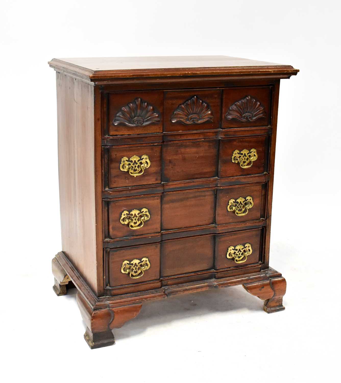 Lot 41 - A reproduction mahogany chest of four long...