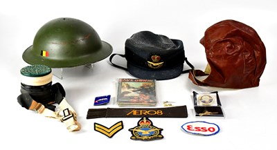 Lot 505 - Military items, to include a WWII style green...