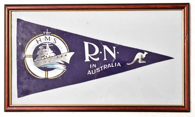 Lot 503 - A Royal Navy blue pennant for the HMS King...