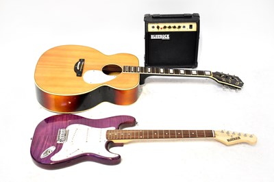 Lot 533 - BLUEROCK; a six-string electric guitar, in...