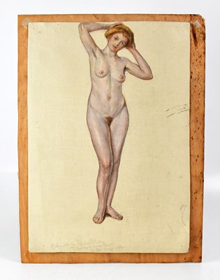 Lot 480 - UNATTRIBUTED; a c.1940s mixed media on canvas,...
