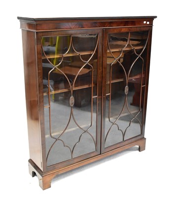 Lot 68 - A reproduction mahogany display cabinet with...