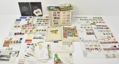 Lot 570 - Various first day covers, stamp album and...