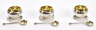 Lot 2407 - A set of three late Victorian silver and...
