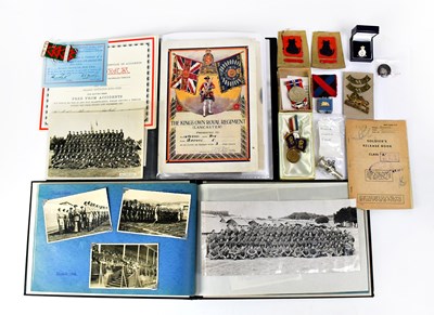 Lot 502 - Medals and ephemera relating to 14953301 Pte E....