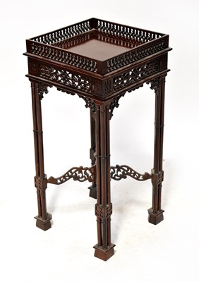 Lot 98 - A Chippendale-style mahogany square-topped...