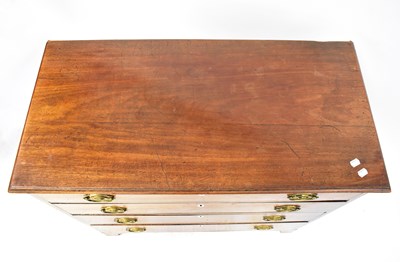 Lot 32 - A George III mahogany chest of four long...