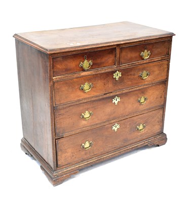 Lot 38 - A George III mahogany chest of two short over...