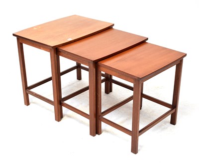 Lot 1 - A mid-20th century teak nest of rectangular...