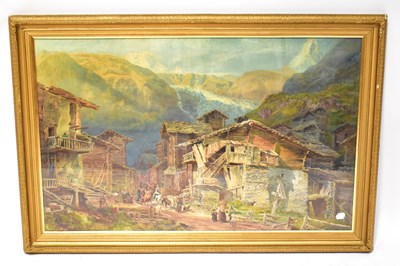 Lot 449 - ARTHUR CROFT (1828-1902); watercolour, a busy...