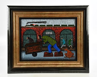 Lot 165 - ALBERT BARLOW (b.1944); acrylic on board, 'Rag...