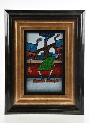 Lot 157 - ALBERT BARLOW (b.1944); acrylic on board,...
