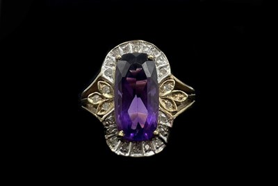 Lot 1146 - A 9ct yellow and white gold amethyst and...