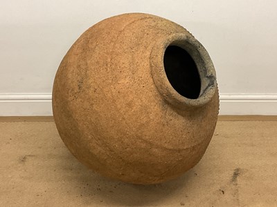 Lot 560 - A large spherical terracotta urn, height 90cm,...