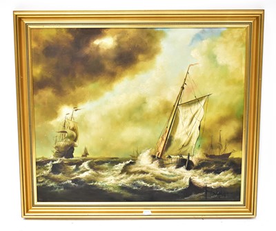 Lot 430 - J HIDALGO ?; a 20th century Continental oil on...