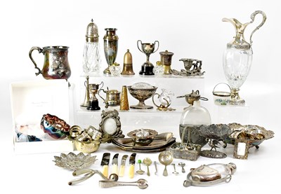 Lot 588 - A quantity of silver-plated ware, to include a...
