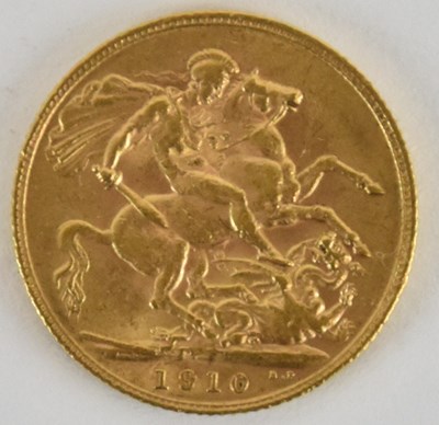 Lot 1399 - An Edward VII 1910 full sovereign, in...