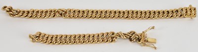 Lot 1307 - A 9ct gold braided link bracelet with box...