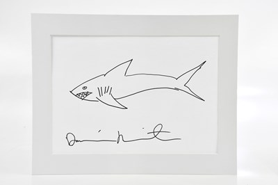 Lot 58 - DAMIEN HIRST (b.1965); ink drawing on cream...