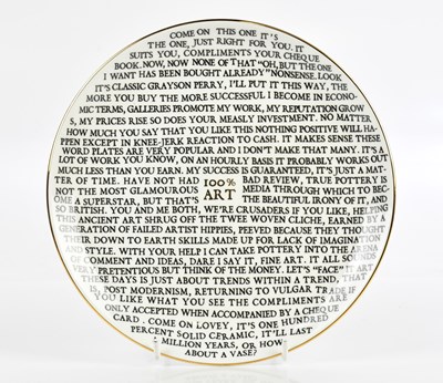 Lot 25 - SIR GRAYSON PERRY RA (b.1960); a porcelain...