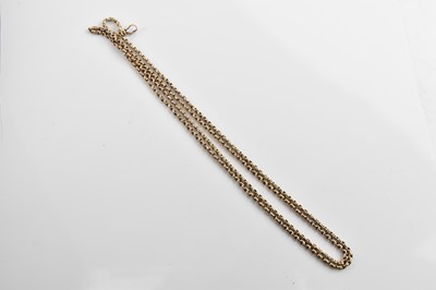 Lot 333 - A yellow metal belcher chain, with single...