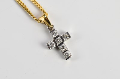 Lot 344 - An 18ct yellow and white gold diamond set...