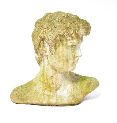 Lot 146 - A reconstituted stone bust of a Roman man...