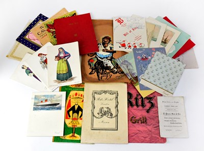 Lot 567 - A quantity of vintage shipping and other menus,...