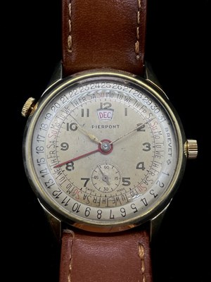 Lot 1314 - PIERPONT; a vintage gentleman's gold plated...
