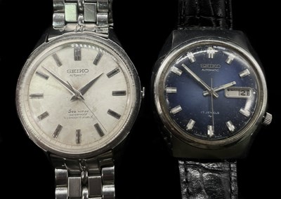 Lot 1328 - SEIKO; two gentleman's vintage automatic...