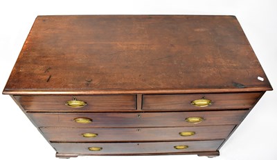 Lot 40 - A Georgian mahogany chest of two short over...