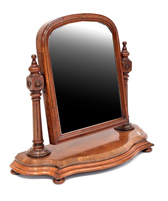 Lot 85 - A Victorian mahogany swing frame toilet mirror,...