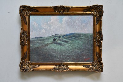 Lot 527 - KEN FARROW (1934-2016); oil on canvas, rural...
