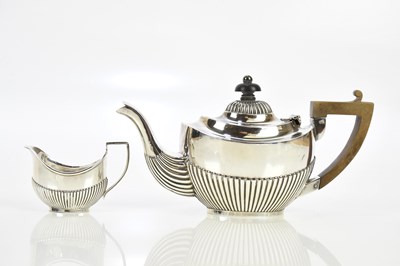 Lot 1396 - A late Victorian hallmarked silver two piece...