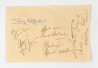 Lot 578 - HANCOCK'S HALF HOUR; a page from an autograph...