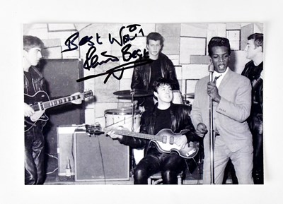 Lot 404 - PETE BEST; a reproduced black and white...