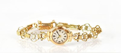 Lot 891 - ENICAR; a 9ct gold lady's cocktail watch, the...