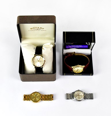 Lot 896 - ROTARY; a gentleman's Windsor wristwatch, the...
