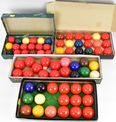 Lot 652 - Four boxed sets of snooker, pool and billiard...