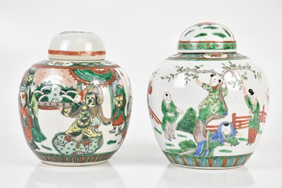 Lot 82 - Two early 20th century Chinese Famille Verte...